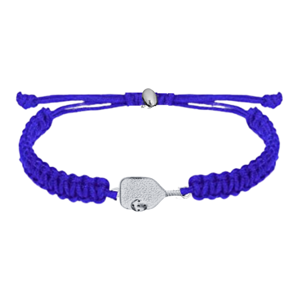 Jewelry Pickleball Paddle Adjustable Rope Bracelet - Solid