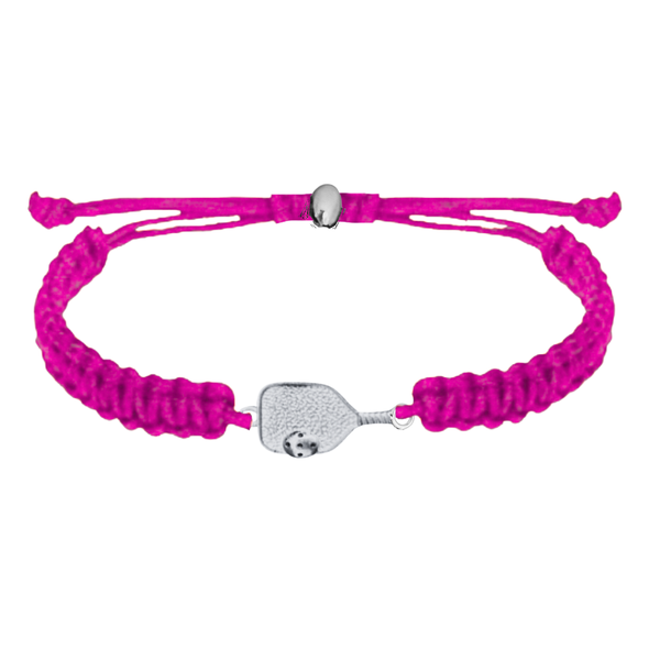 Jewelry Pickleball Paddle Adjustable Rope Bracelet - Solid