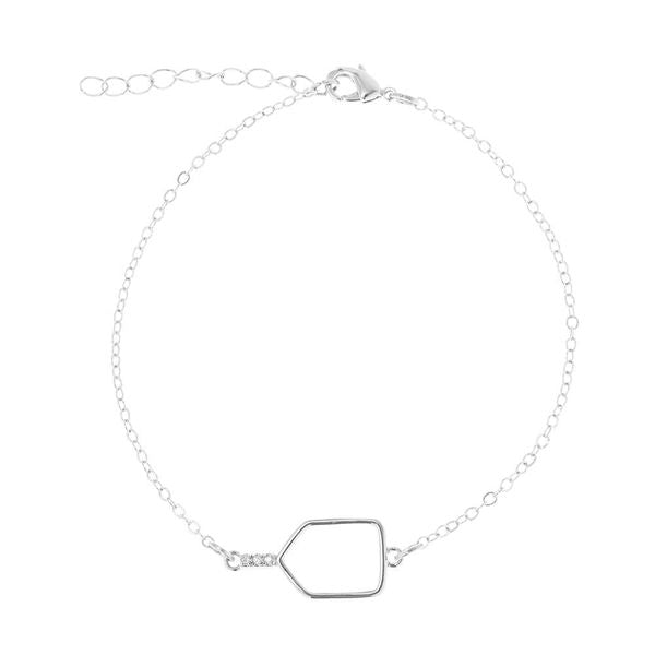 Jewelry Pickleball Paddle Bracelet - Silver