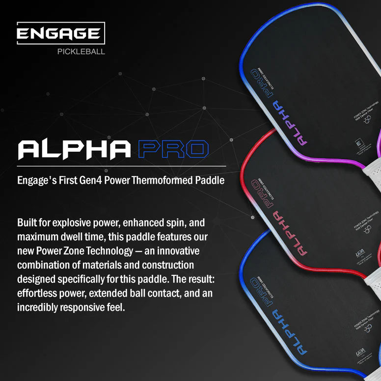 Engage Alpha Pro Pickleball Paddle - Elongated 16mm