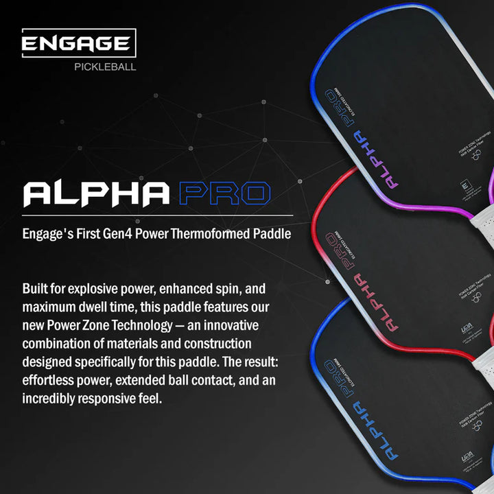 Engage Alpha Pro Pickleball Paddle - Elongated 16mm