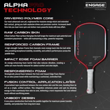 Engage Alpha Pro Pickleball Paddle - Elongated 16mm