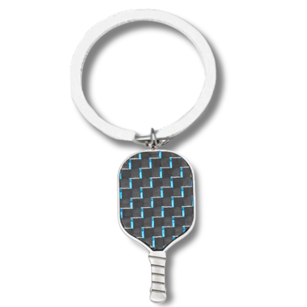 Pickleball Carbon Fiber Keychain