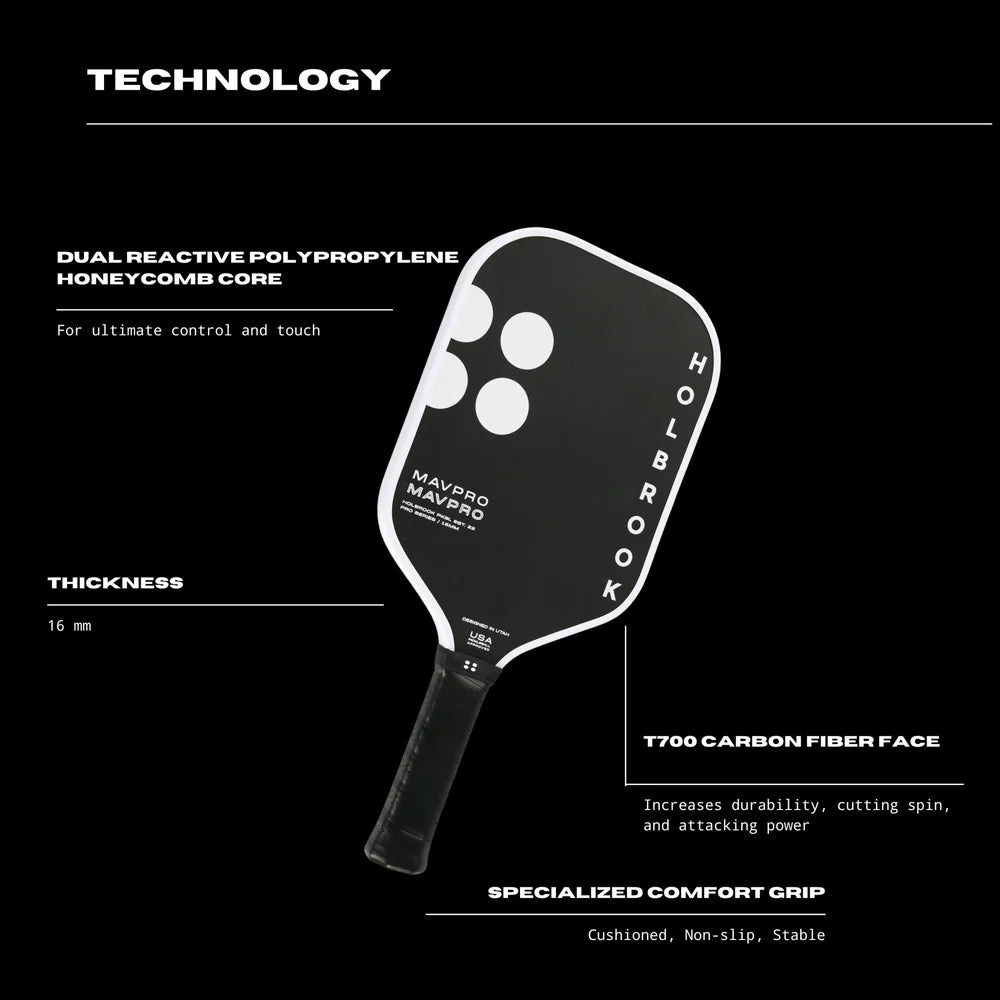 Holbrook Mav Pro 2.0 16mm Pickleball Paddle