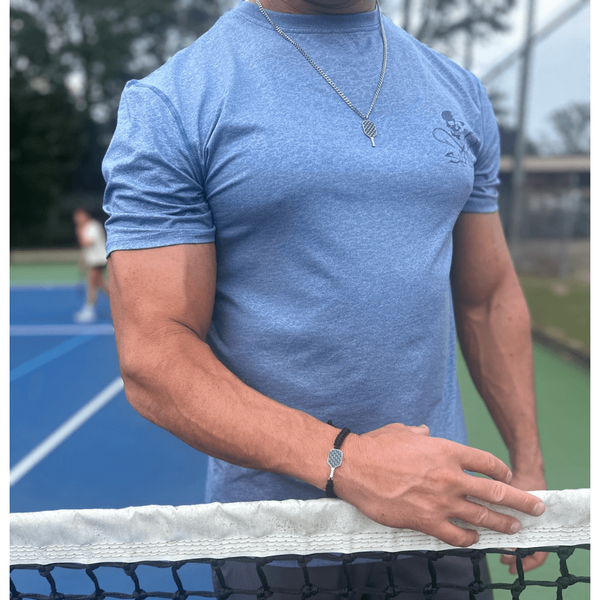 Jewelry Pickleball Stainless Steel Carbon Fiber Bracelet