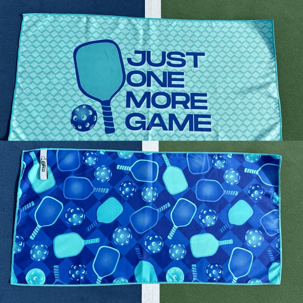 Pickleball Paddle Microfiber Towel One More Game