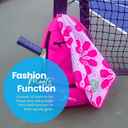 Pickleball Towel- Pink Microfiber & Cotton Towel (Pink Flower)